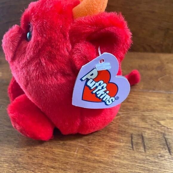 SWIBCO Puffkins Vintage 1990s "Red" Devil Plush - Picture 3 of 4